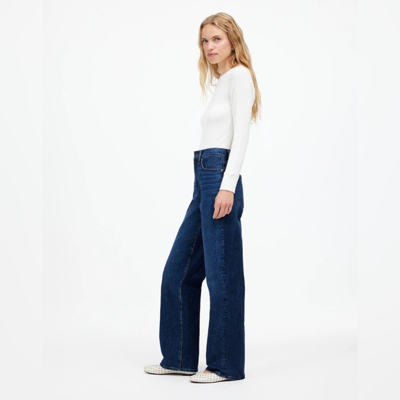 Madewell The Perfect Vintage Wide-Leg Jean in Nighthawk Wash Blue Size 28 - Picture 3 of 14